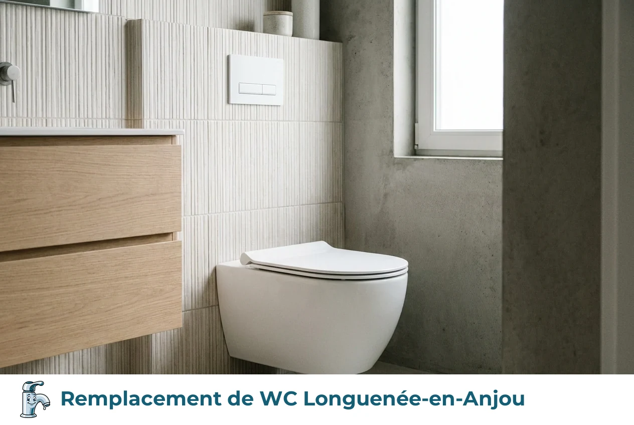 Remplacement de WC à Longuenée-en-Anjou