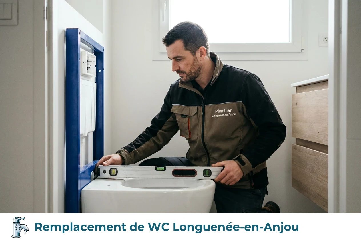 Remplacement de WC à Longuenée-en-Anjou